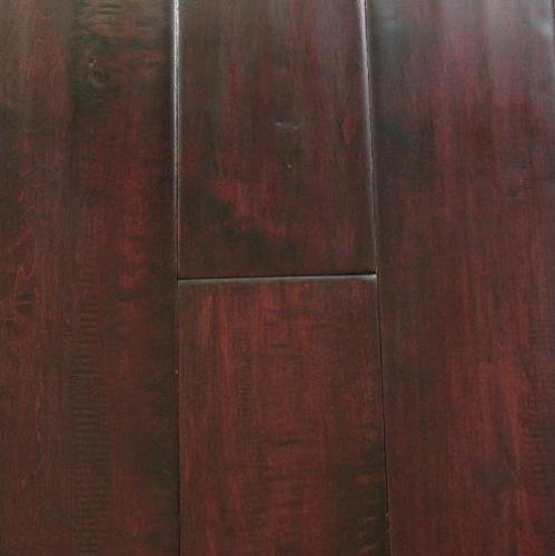 Handscraped Solid:<br /> Maple Red Wine